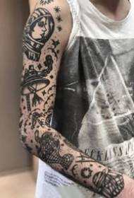 Oldschool grigio nero - Set di modelli di tatuaggi in stile old school nero