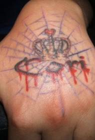 Татуировка рука кровавая корона письмо татуировки