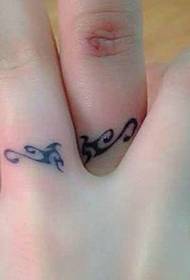 Személyiség ujj tetoválás minta