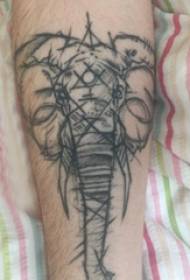 Ti ti gason tatouage bra ti gason an sou foto nwa tatoo elefan