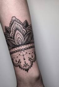 Material de tatuatge de braç Varietat de puntades de tatuatge de color negre gris patró de tatuatge de línia de braç
