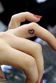 Dito bellissimo bellissimo piccolo amore tatuaggio modello