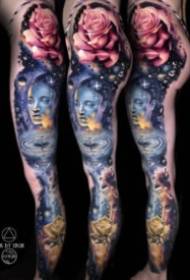 27 grupos de debuxos de tatuaje realista de brazo realista colorido de soño