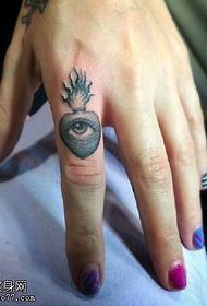 Crowe Heart Eye Tattoo Pattern
