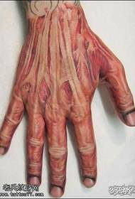 Modello realistico del tatuaggio dell'osso del dito