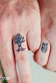 Модел на тетоважа на прстите на дрво