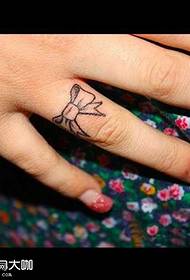 Finger bow tattoo pattern