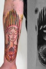 Linee di tatuaggi e comparazioni di opere di 9 animali da braccio