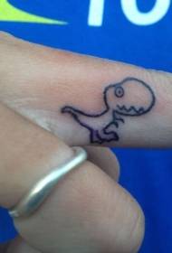 손가락 귀여운 작은 공룡 문신 패턴