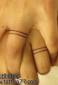 Finger eenvoudige ringtatoeëringpatroon