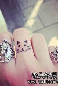 Пальцы, маленькие и свежие кошачьи татуировки делятся татуировками