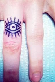 MM Finger gut aussehende große Augen Tattoo Bild Bild