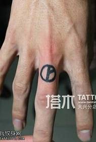 Modello di tatuaggio con logo dell'album Finger Quan Zhilong