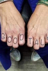 Δάχτυλο τατουάζ αγόρι δάχτυλο αγόρι σε μαύρο τατουάζ εικόνα γράμμα