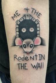Arm tatuointi materiaali, uros käsivarsi, Englanti ja hiiri tatuointi kuvia