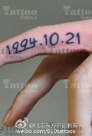 Prst posebno značenje digitalni uzorak tetovaža