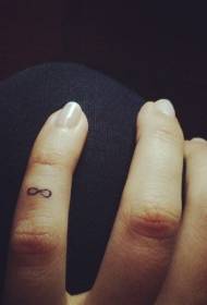 Patrón de tatuaxe de signo de infinito dedo