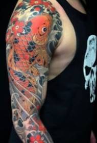Karya-karya tradisional tas lengan squid seri tato