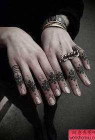 Un'immagine di un'opera d'arte cinese fredda del tatuaggio del dito del nodo