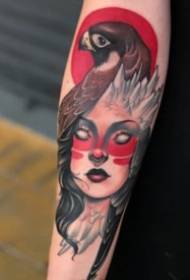 Confezione da un gruppo di ragazze tatuate del tatuaggio illustrazione