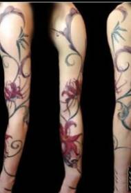 Tattoo Arm Figur Eine Reihe von traditionellen Blumen Arm Tattoo Designs