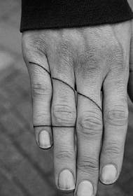 Лінія татуювання візерунок на пальці