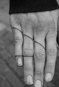 Motivo del tatuaggio di linea sul dito