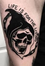 Insieme di stile oldschool grigio nero di modelli di tatuaggio personalizzati