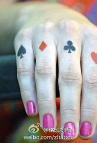 Szépség ujj pikk szereti a szilva négyzet alakú tetoválás