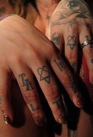 Prst jednostavan uzorak mnogih tetovaža logotipa