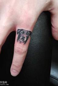 Finger ansi hvolpur afatar húðflúrmynstur