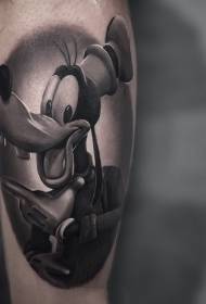 Egy sor európai és amerikai rajzfilmfigura reális fekete szürke kar tetoválás működik