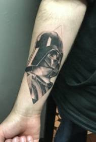Samurai tattoo boy's arm on diamond and black warrior tattoo picture