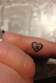 Vinger kleine liefde totem tattoo patroon