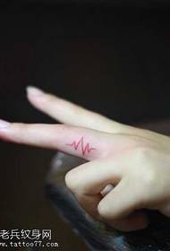 Motif de tatouage au doigt ECG