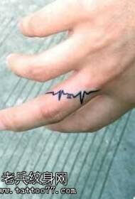 Modello di tatuaggio dito ECG