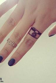 Finger camera tattoo pattern