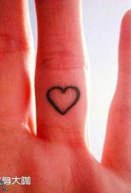 Finger kärlek tatuering mönster