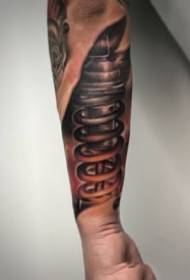 Механическая татуировка с 3-мя руками, подходящая для мужчин