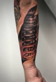 Mechanisch 3d arm tattoo patroon geschikt voor mannen