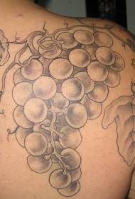 Testa di spalla grigia nera pianta di tatuaggi