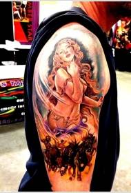 schouder origineel geschilderd veel sexy vrouwen tattoo ontwerpen