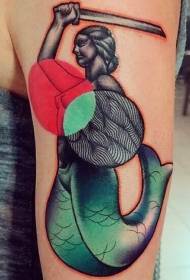 tattoo mawonekedwe Mtundu mermaid tattoo