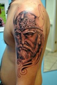Eji aja aja akwa viking warrior tattoo ụkpụrụ