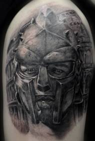 Schëller gro wäschen Stil Gladiator Portrait Tattoo