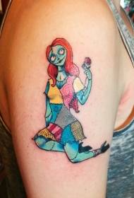 spalla colorata Natale Heroine Tattoo Picture
