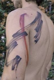 Immagine del tatuaggio disegno strano colore della spalla