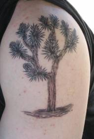 Рамо дрво црна сива дрво шема за тетоважа