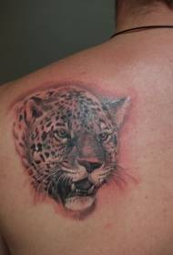 sorbalda kolore errealista pantera buru tatuaje eredua