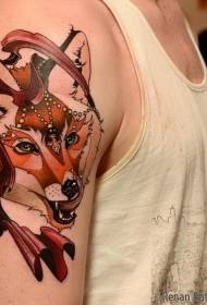 rame nova školska boja boja tajanstvena tetovaža lisica